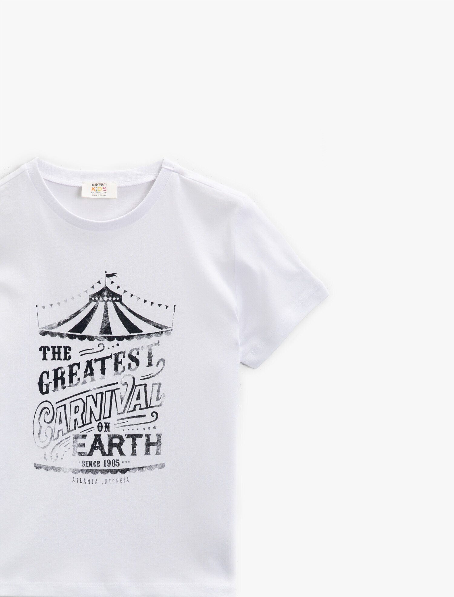  Erkek Çocuk Yazılı Tişört Kısa Kollu Pamuklu