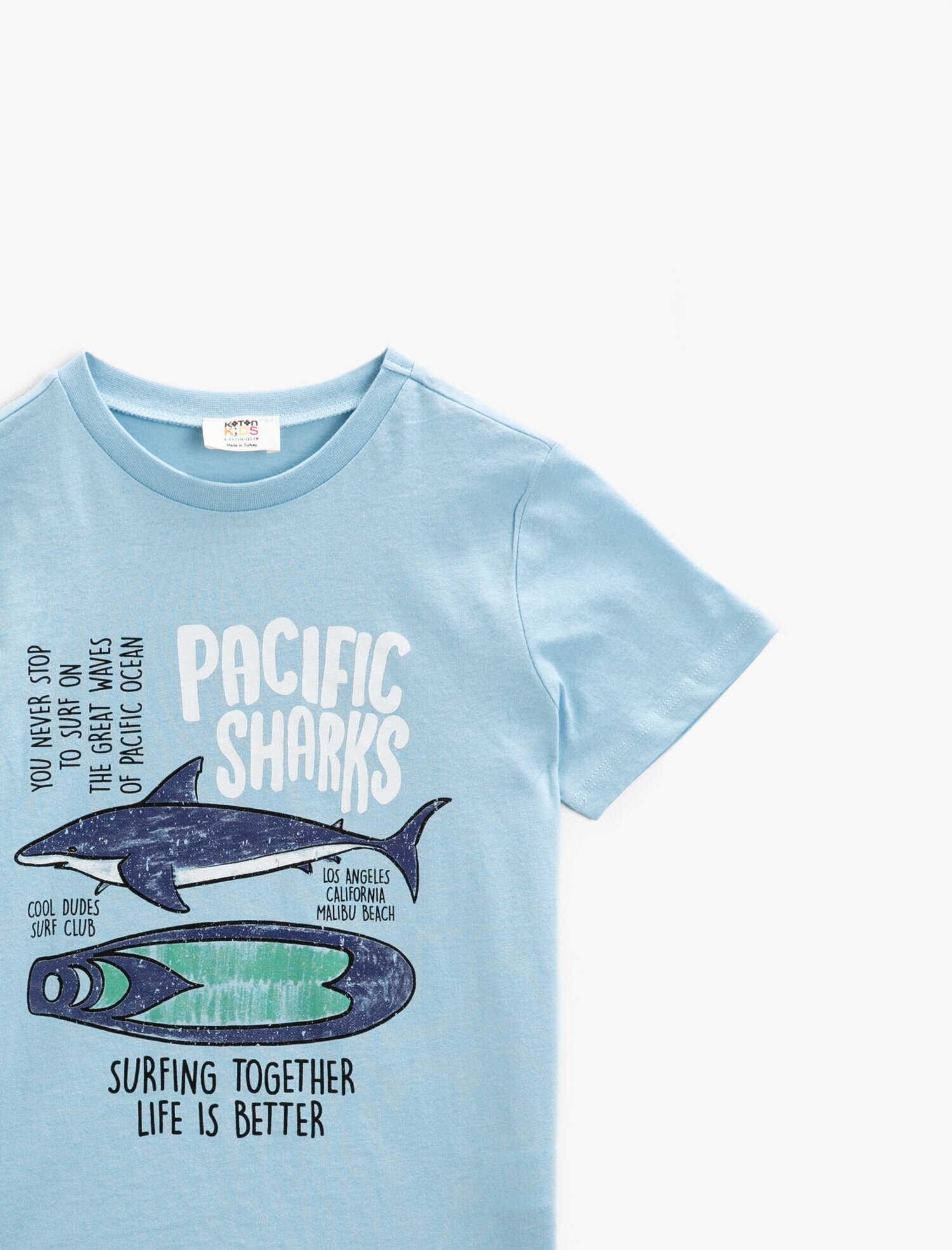  Erkek Çocuk Baskılı Tişört Pamuklu Kısa Kollu Bisiklet Yaka