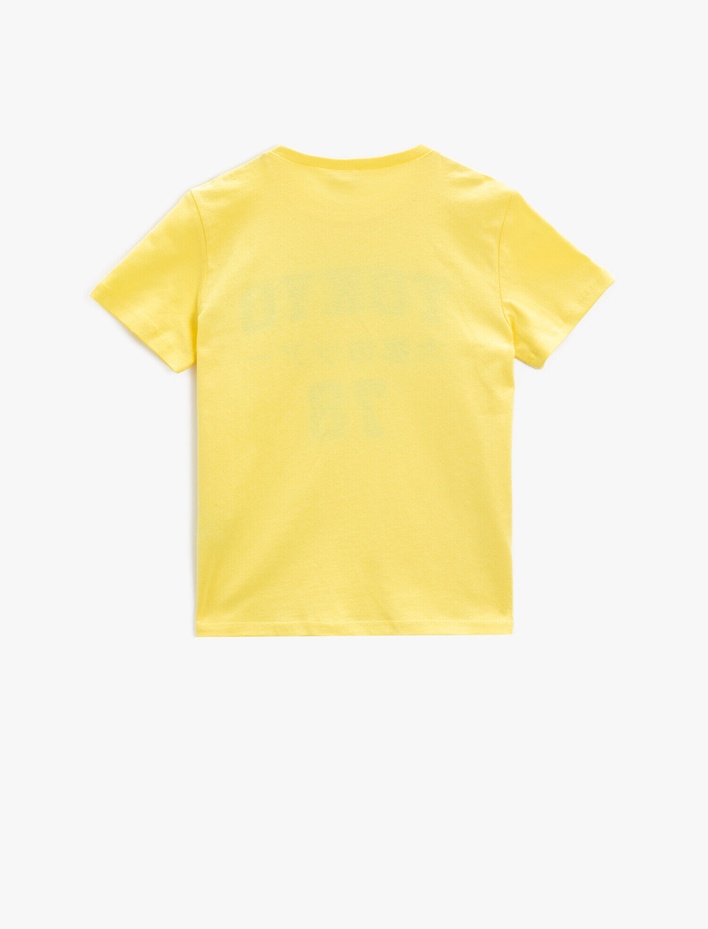 Erkek Çocuk Baskılı Tişört Bisiklet Yaka Pamuklu