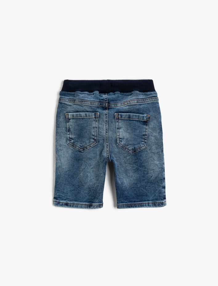 Erkek Çocuk Belden Bağlamalı Şort Pamuklu