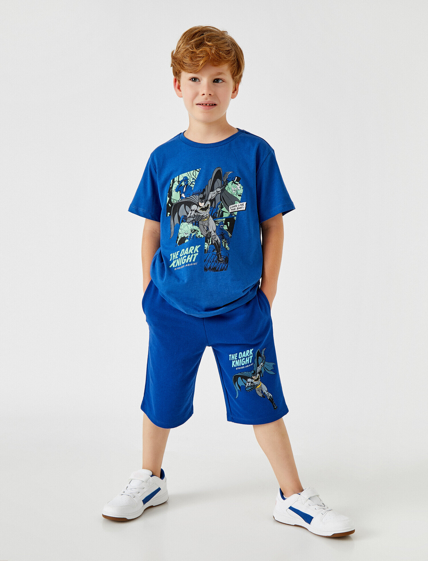  Erkek Çocuk Batman Şort Lisanslı Pamuklu