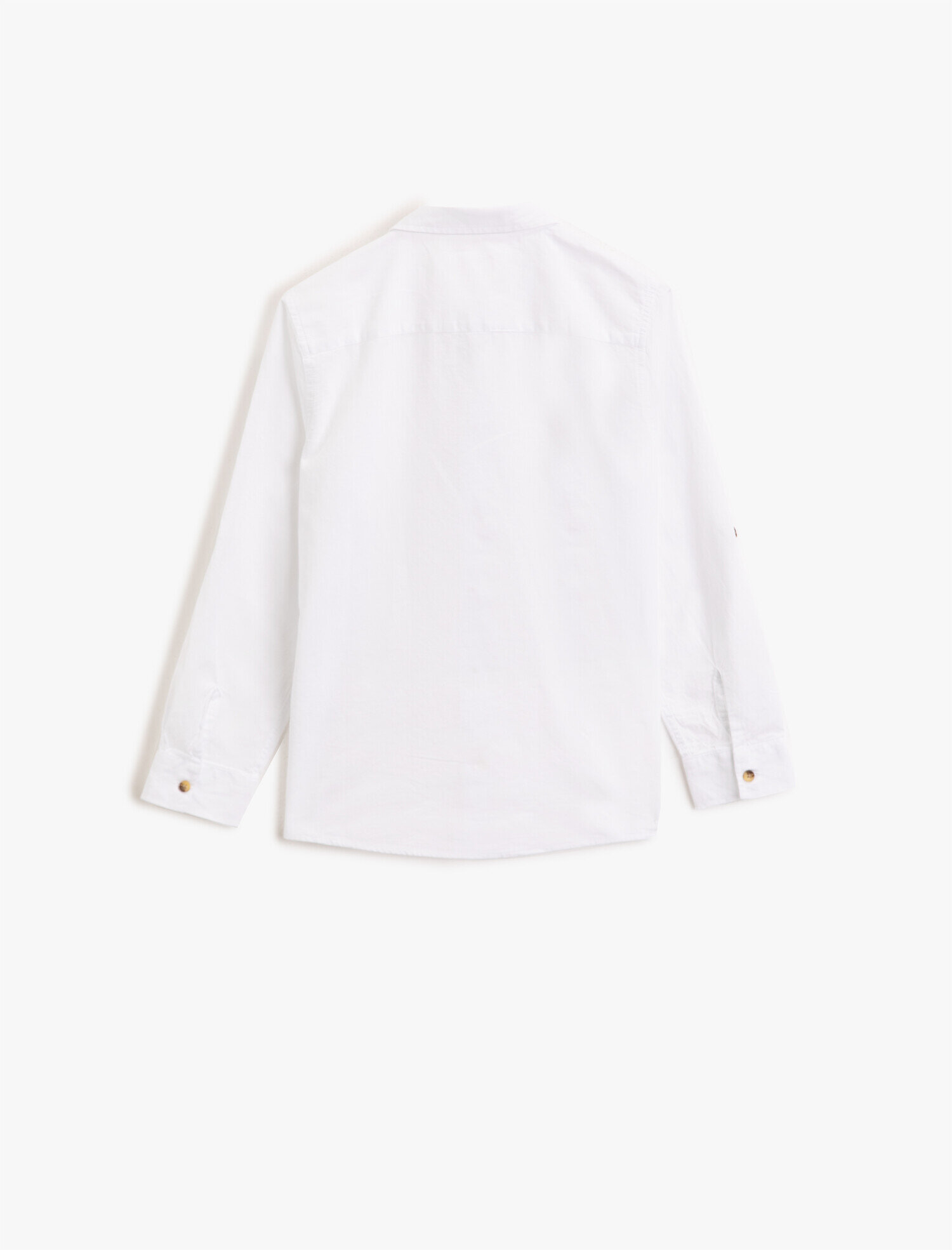  Erkek Çocuk Pamuklu Klasik Yaka Uzun Kollu Basic Gömlek