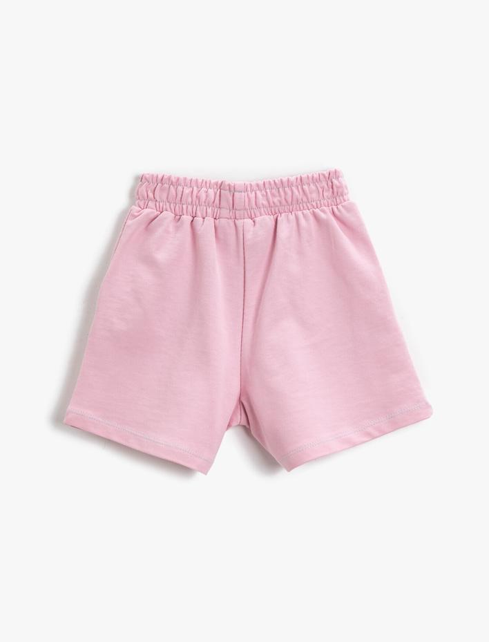 Kız Çocuk Baskılı Şort Pamuklu