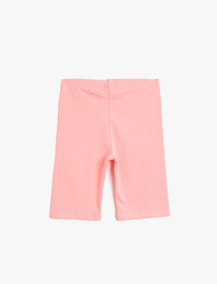 Kız Çocuk Pamuklu Basic Kısa Tayt