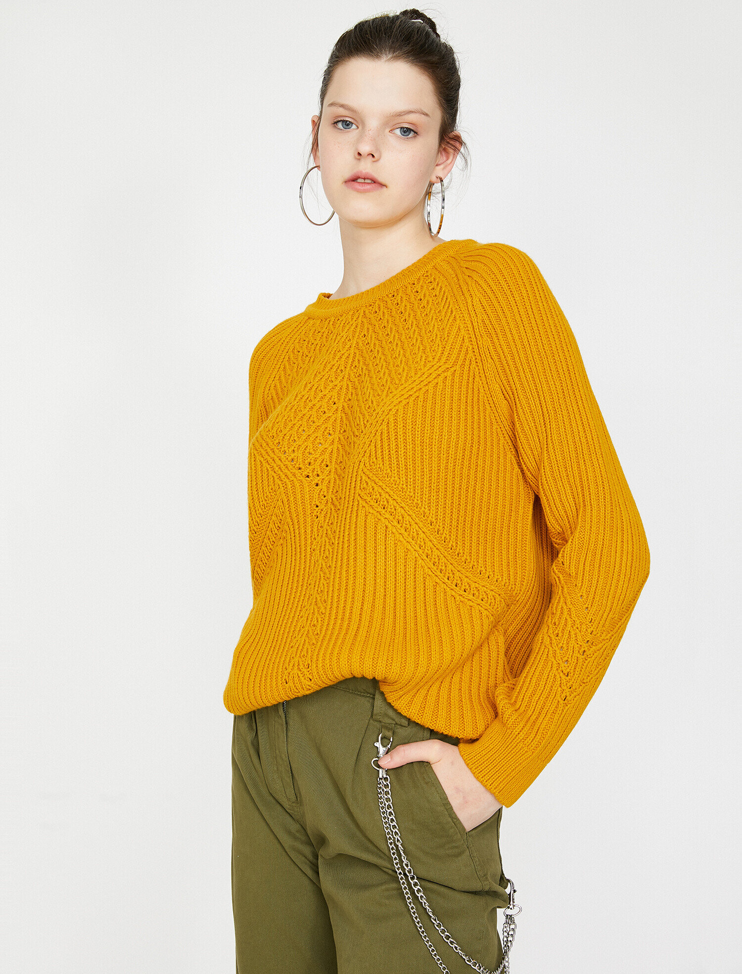   Örgülü Triko Kazak