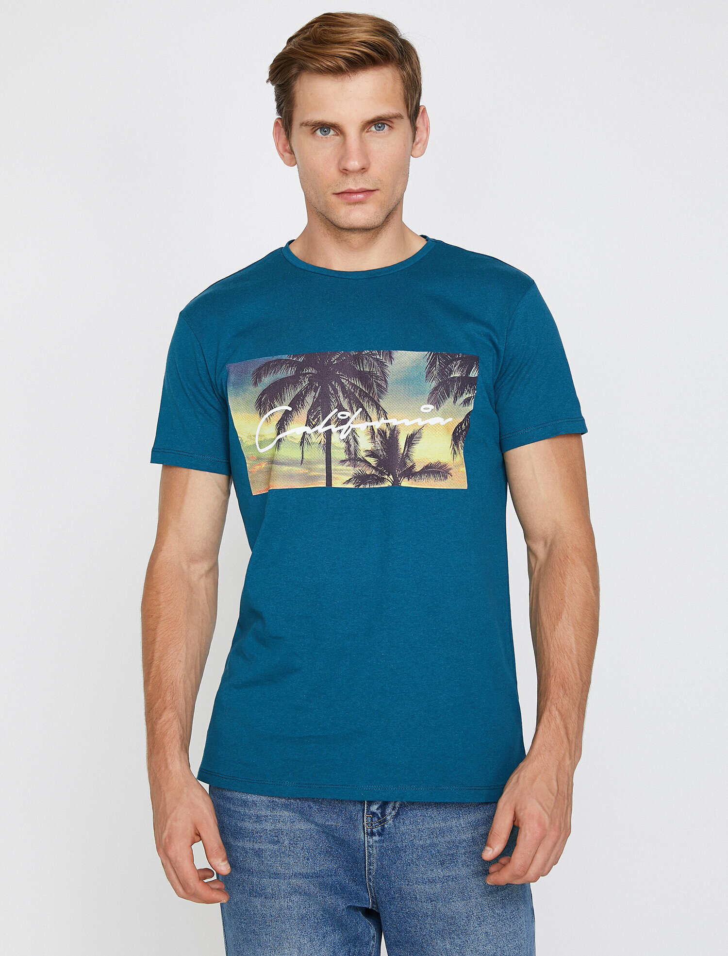   Baskılı Tişört Kısa Kollu