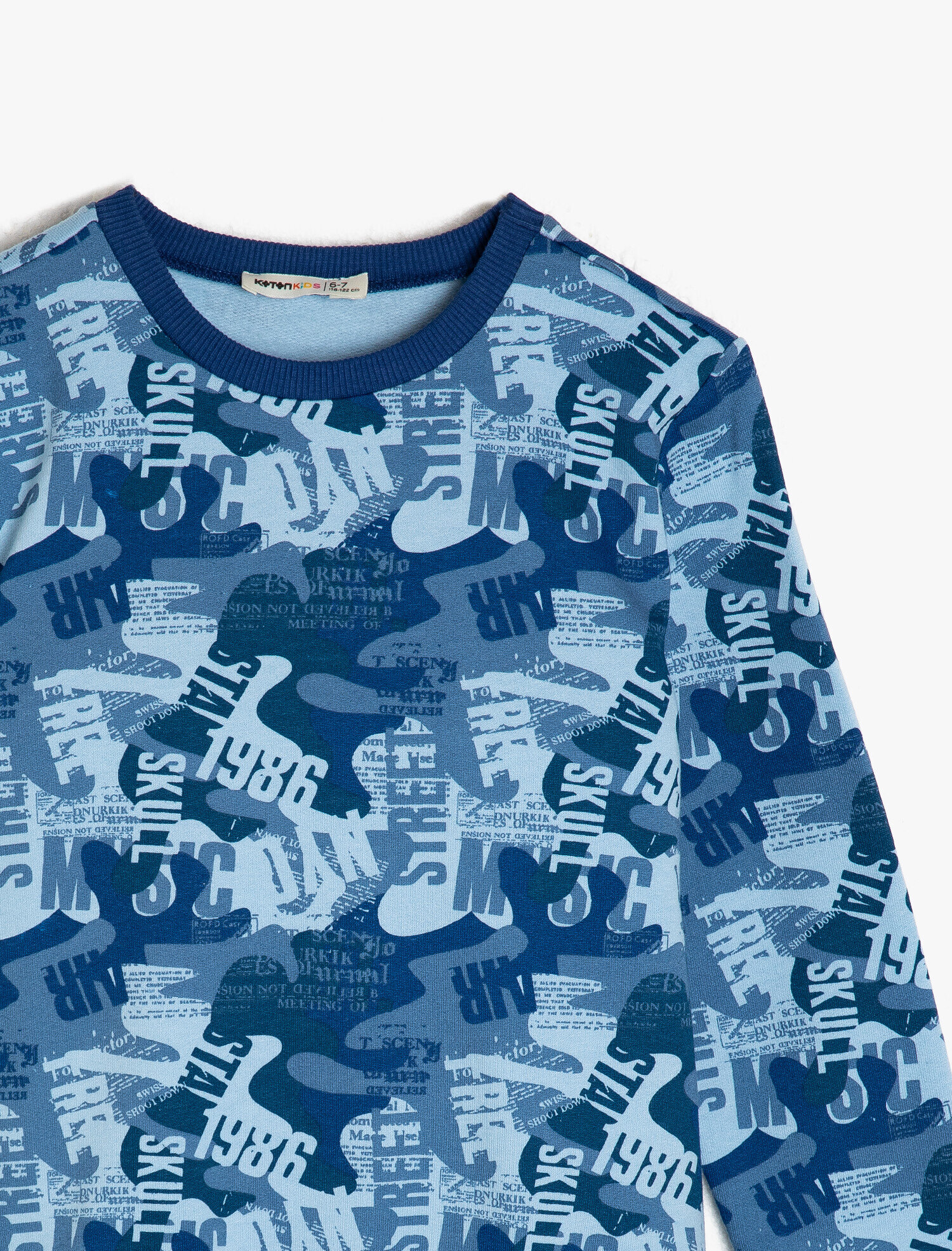  Erkek Çocuk Baskılı Sweatshirt Uzun Kollu