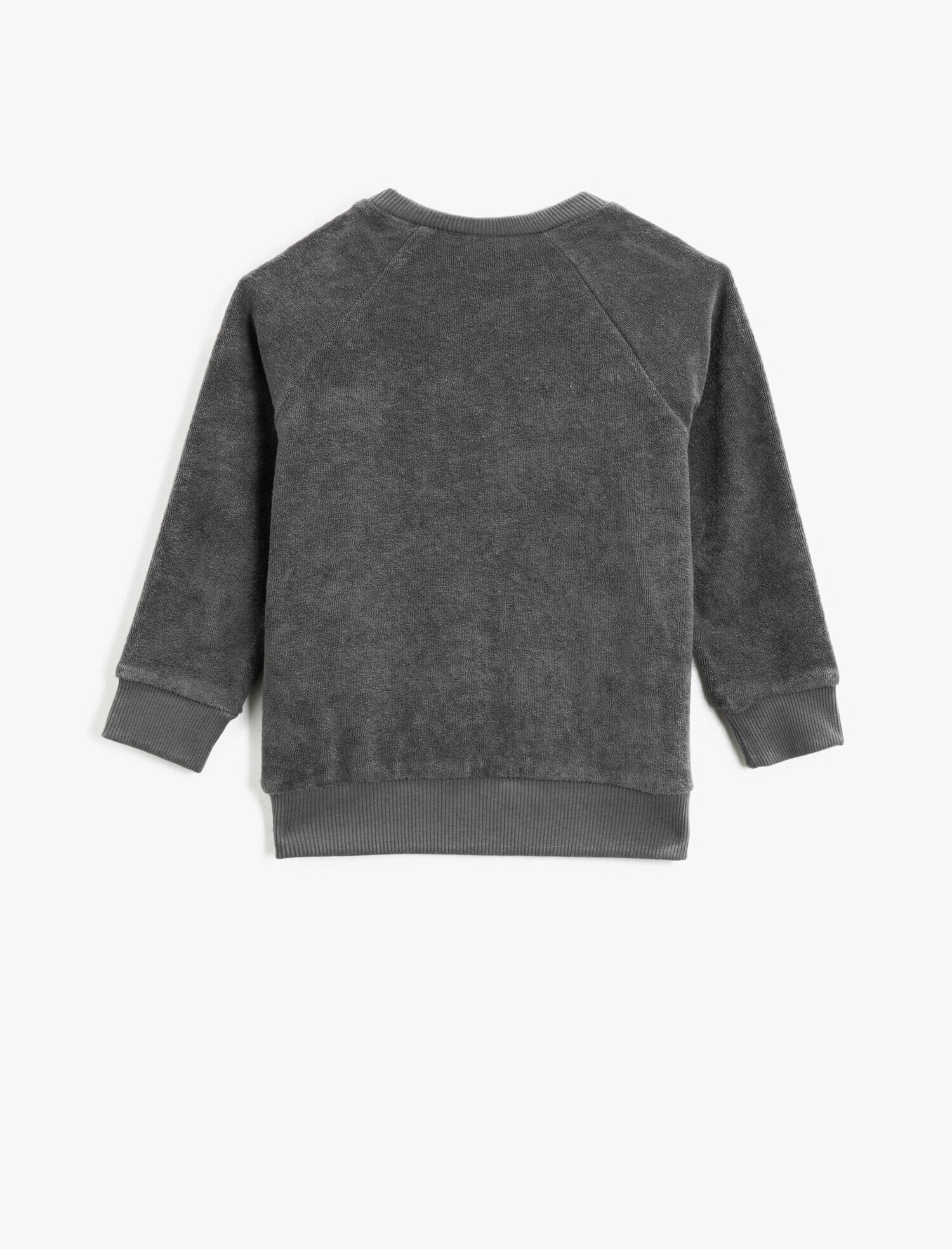  Erkek Çocuk İşlemeli Sweatshirt Uzun Kollu Bisiklet Yaka