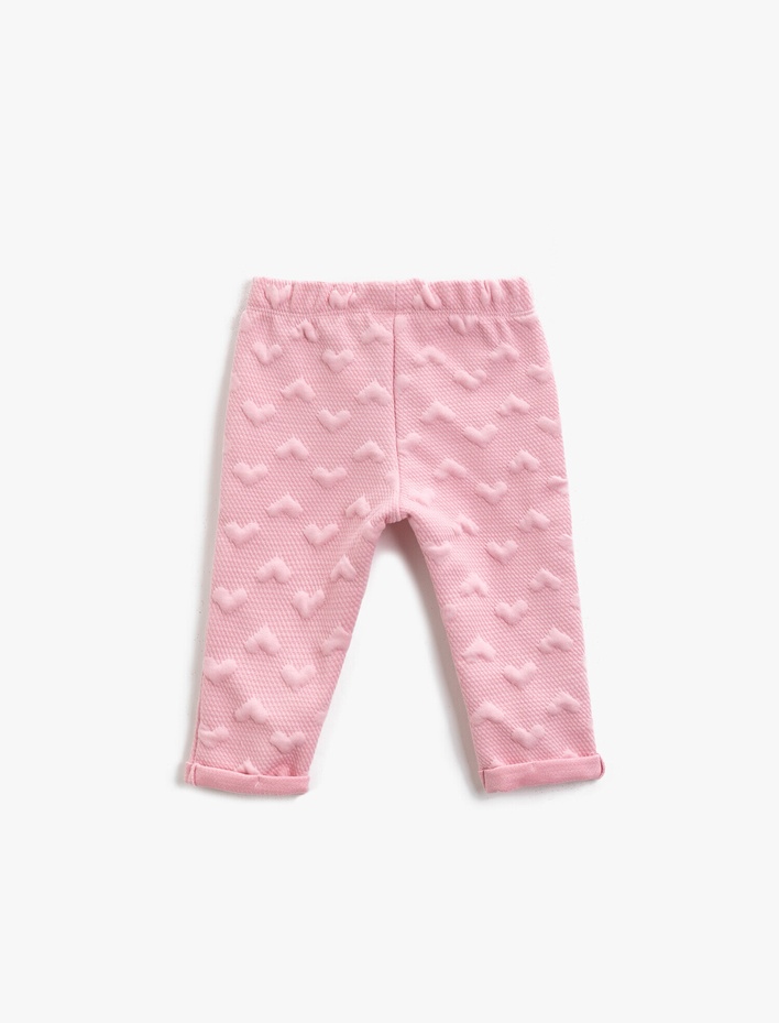 Kız Bebek Pamuklu Desenli Normal Bel Eşofman Altı