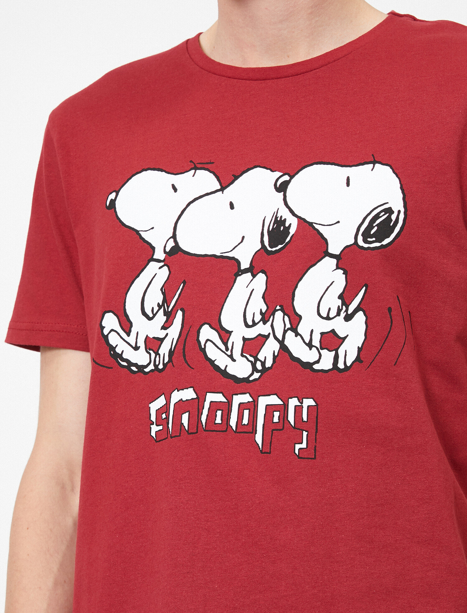 Kırmızı Erkek Snoopy Lisanslı Baskılı Tişört 0YAM11952CK | Koton