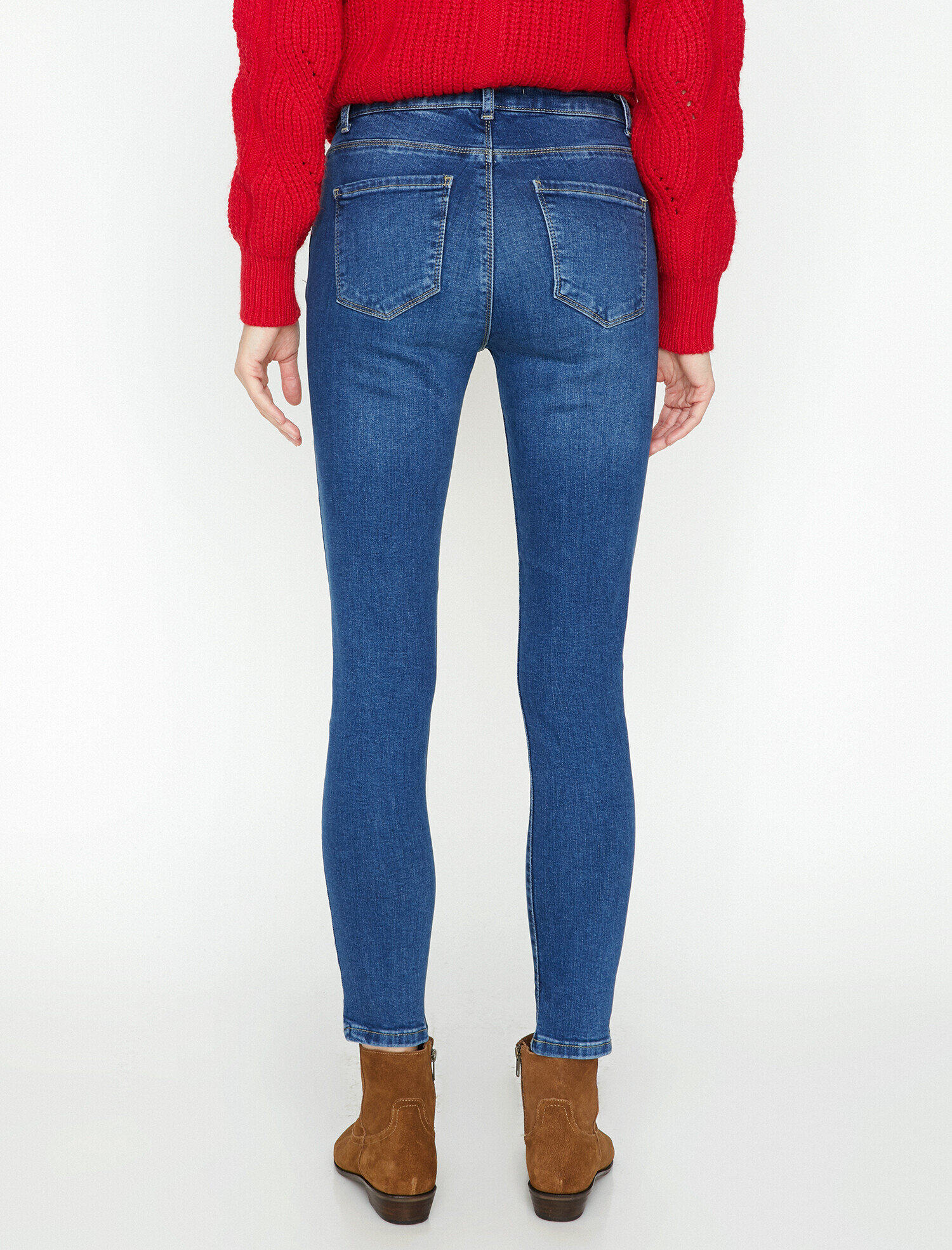   Carmen Jean - Yüksek Bel Dar Kesim Dar Paça Pantolon