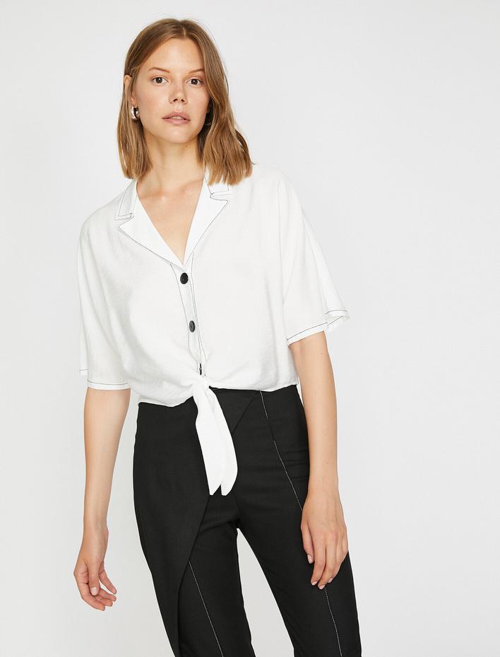  Beli Bağlamalı Gömlek