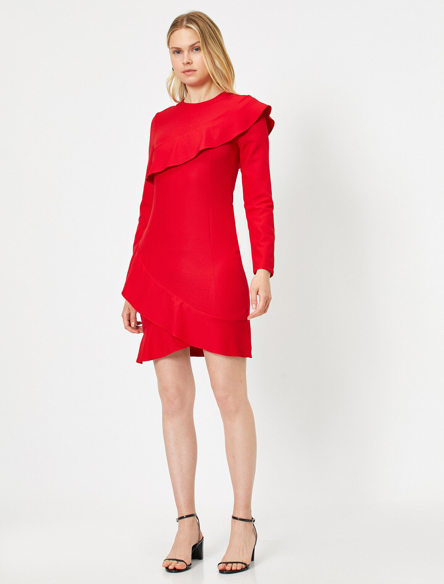   Fırfır Detaylı Elbise