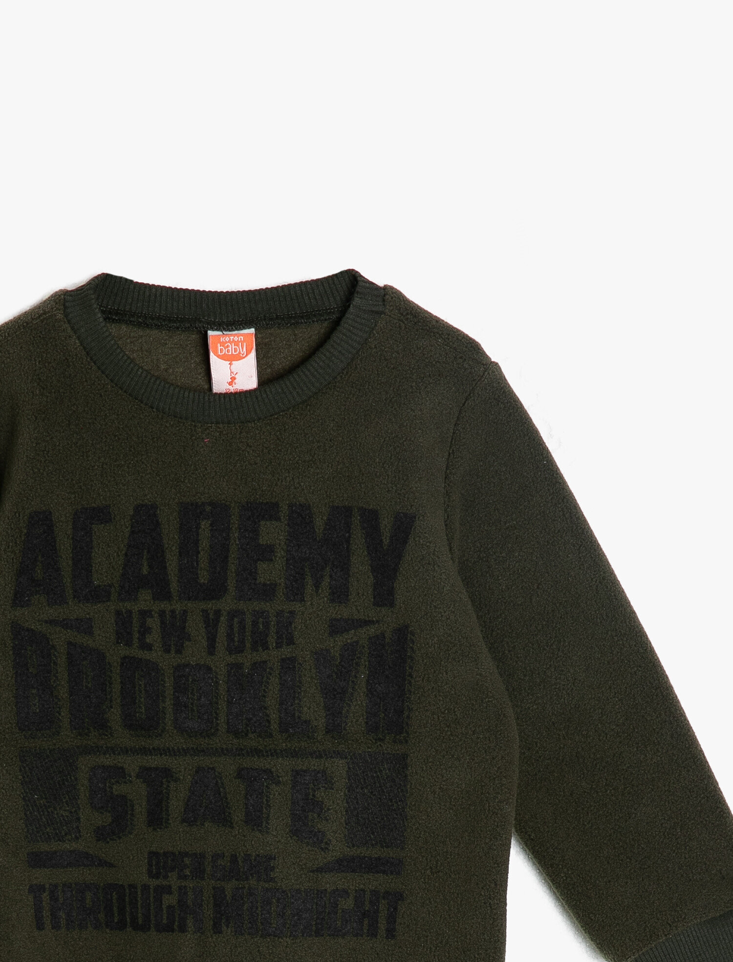 Erkek Bebek Yazılı Baskılı Sweatshirt