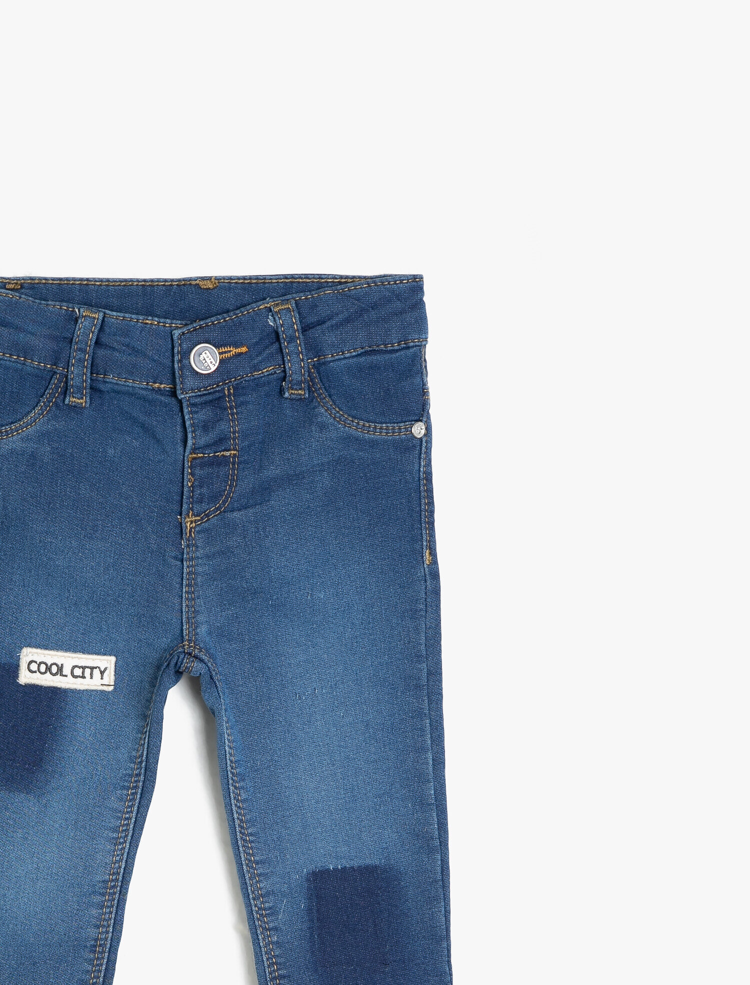Erkek Bebek Cep Detaylı Jean Pantolon
