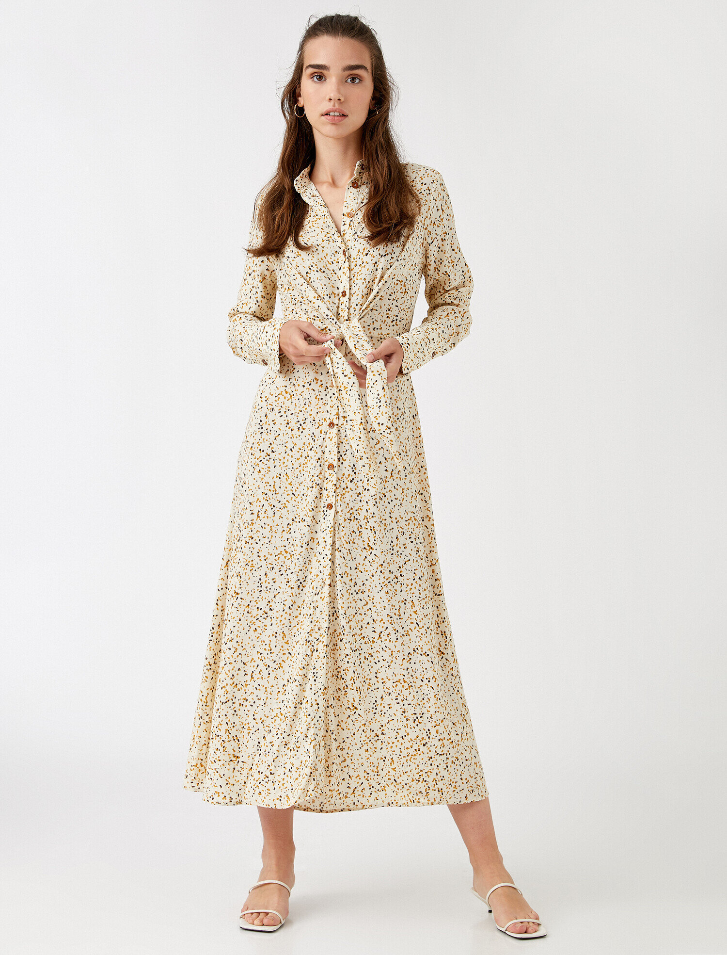   Desenli Gömlek Elbise