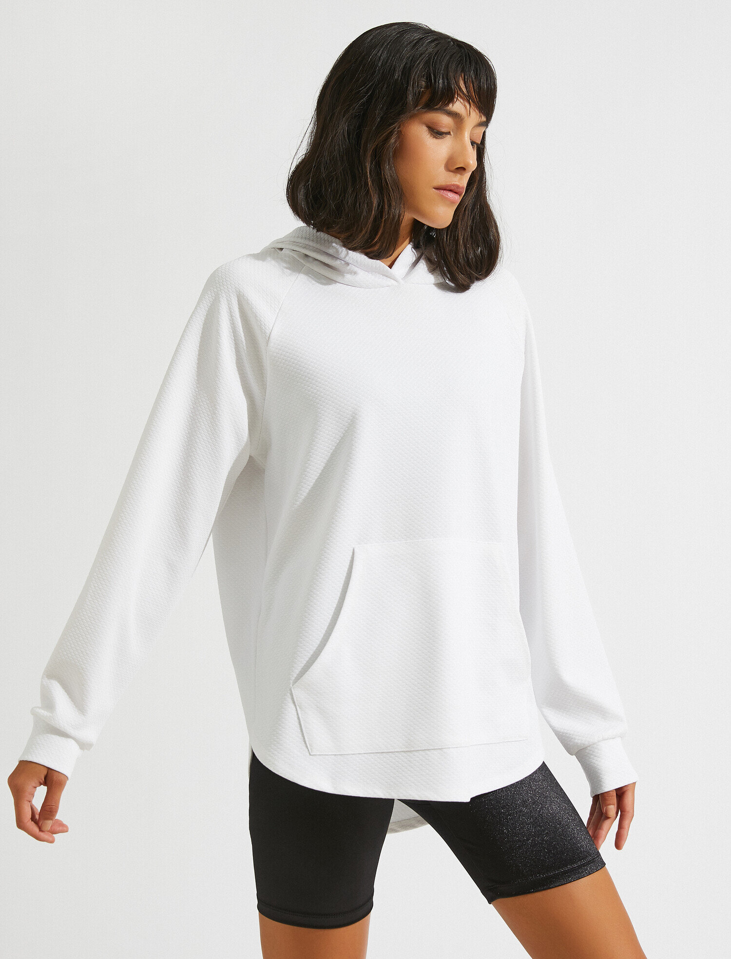   Kapüşonlu Yırtmaç Detaylı Sweatshirt