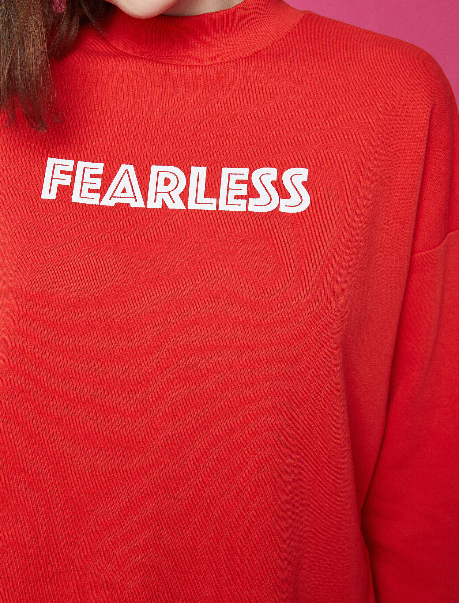 Yazılı Sweatshirt Pamuklu