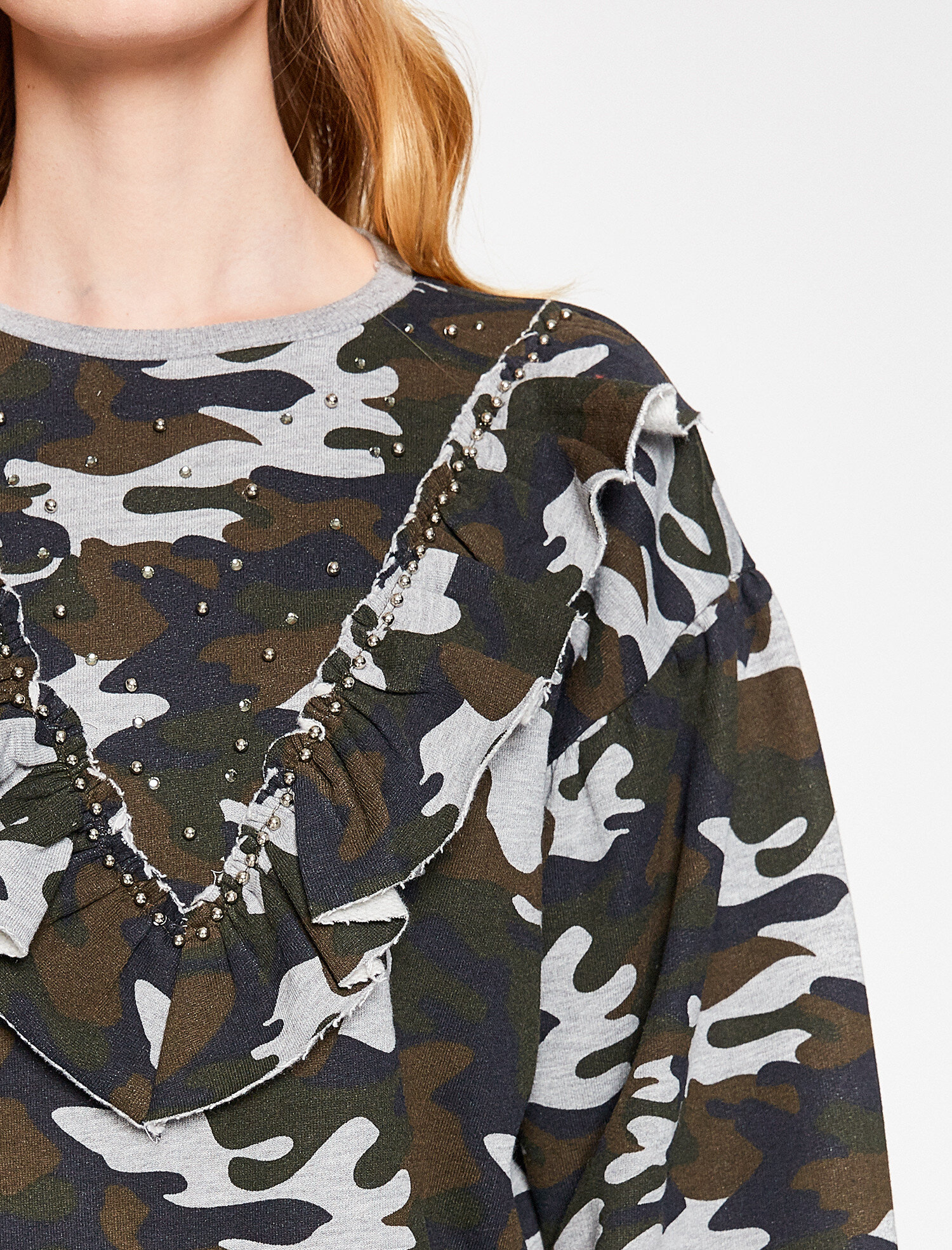   Kamuflaj Desenli Sweatshirt