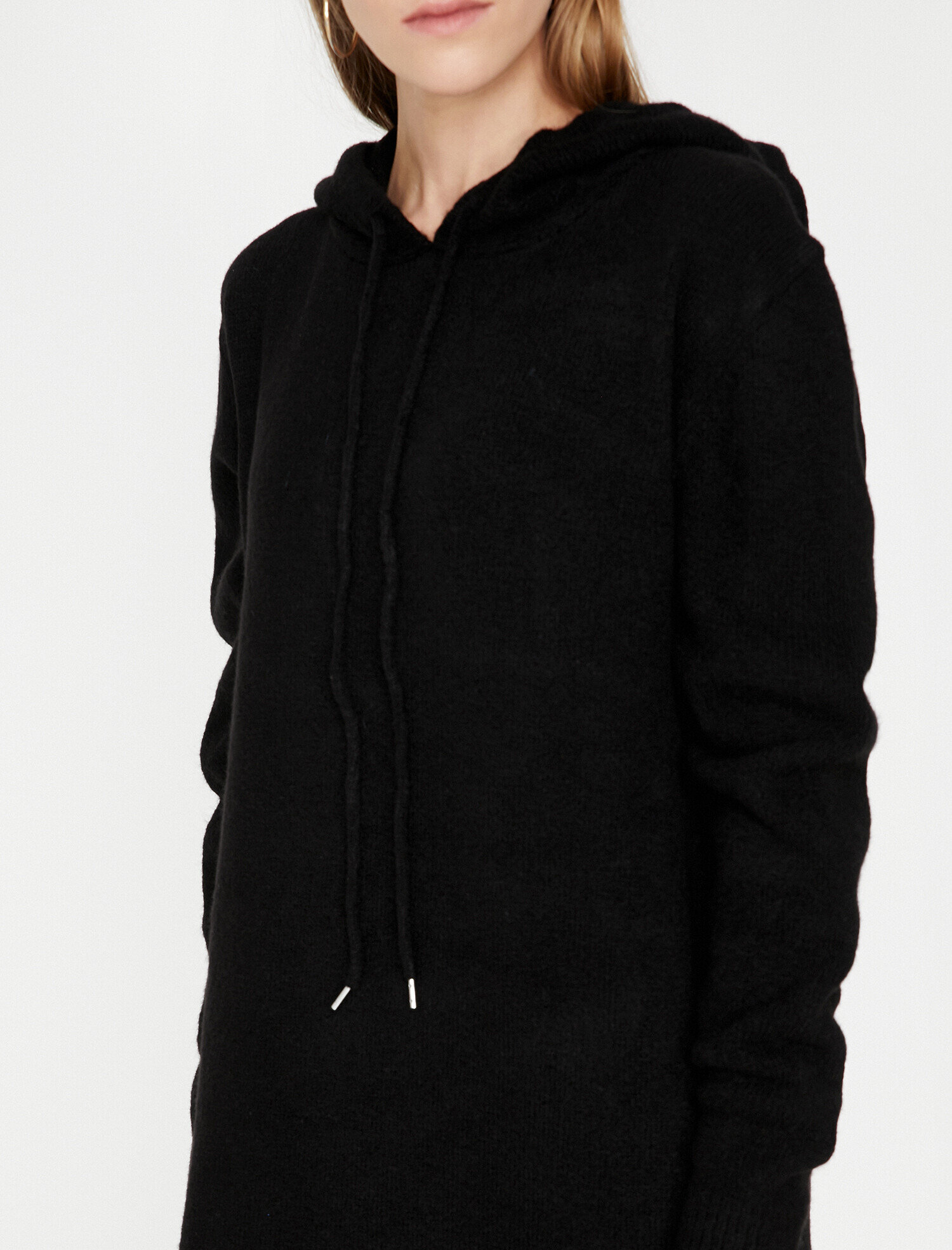   Kapüşonlu Triko Elbise