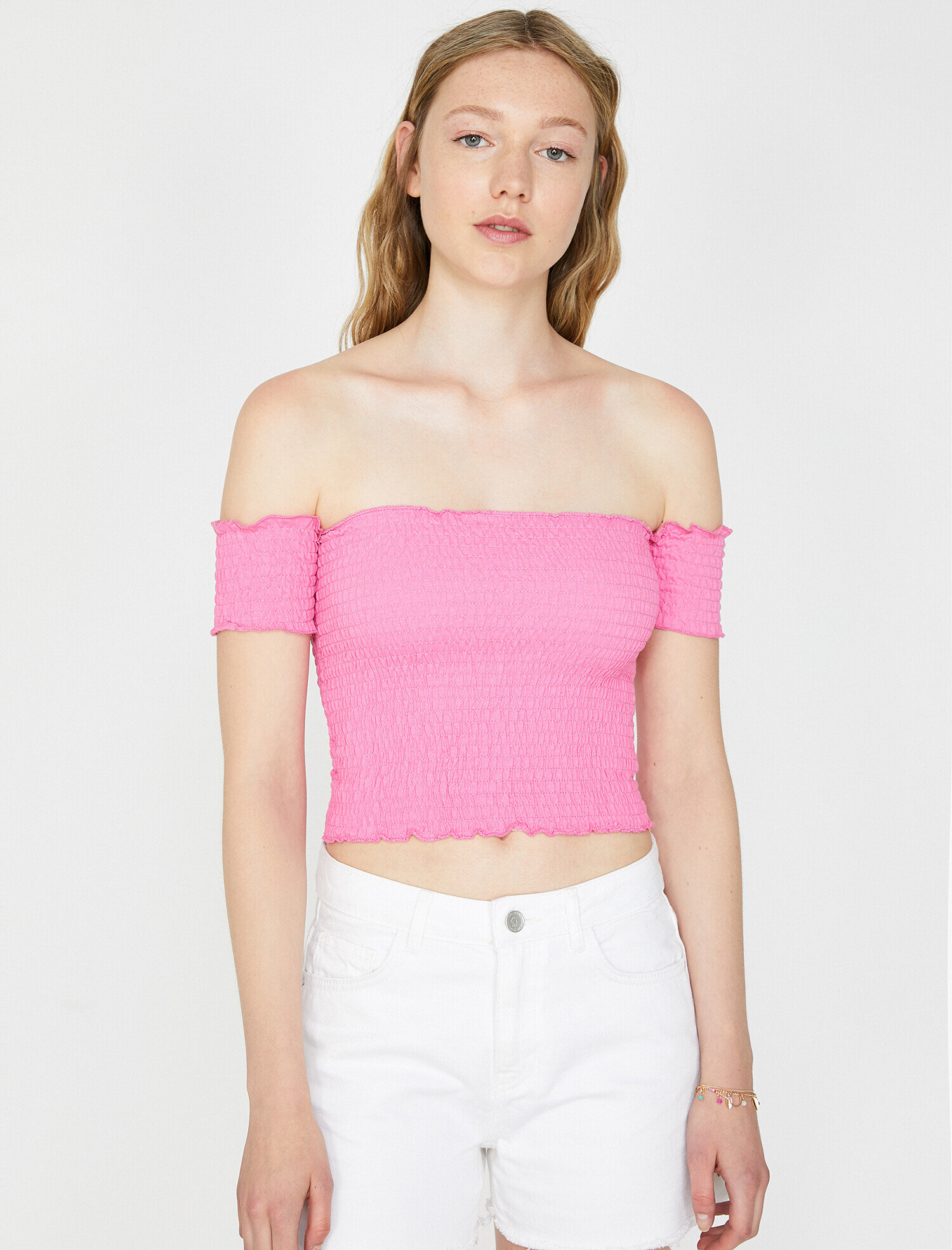   Omzu Açık Gipeli Kısa Kollu Body