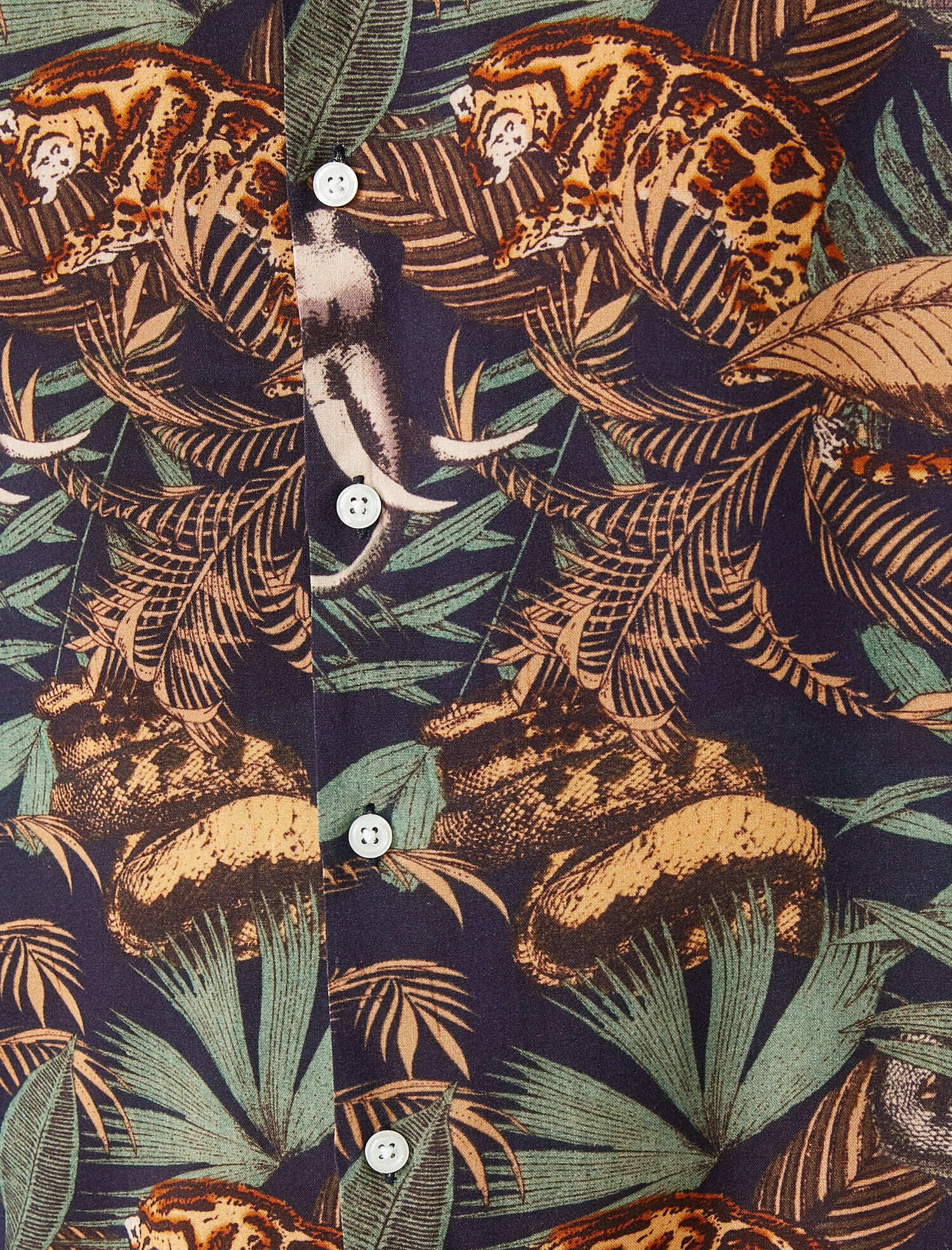   Kısa Kollu Gömlek Desenli