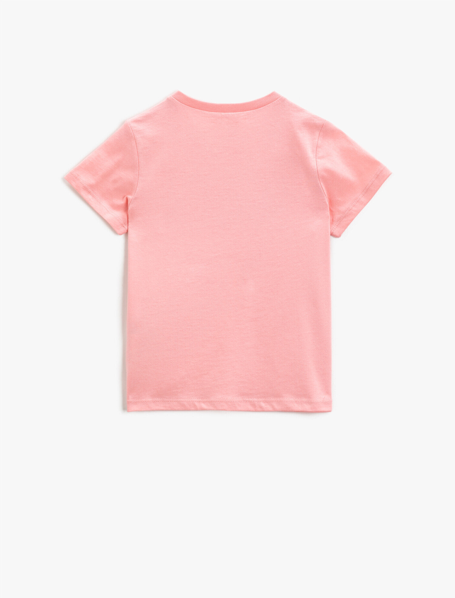  Kız Çocuk Baskılı Tişört Kısa Kollu Bisiklet Yaka Pamuklu