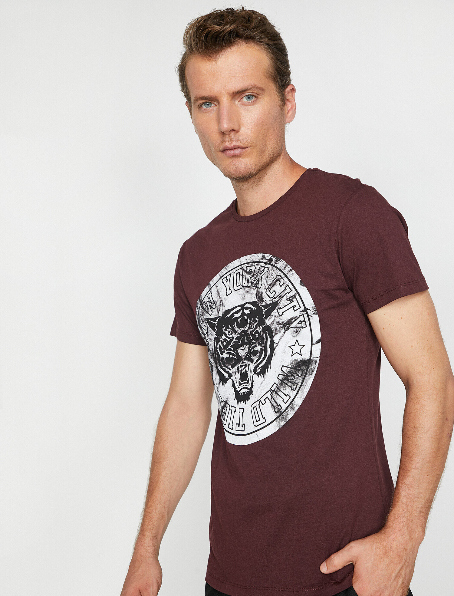 Baskılı Tişört Kısa Kollu