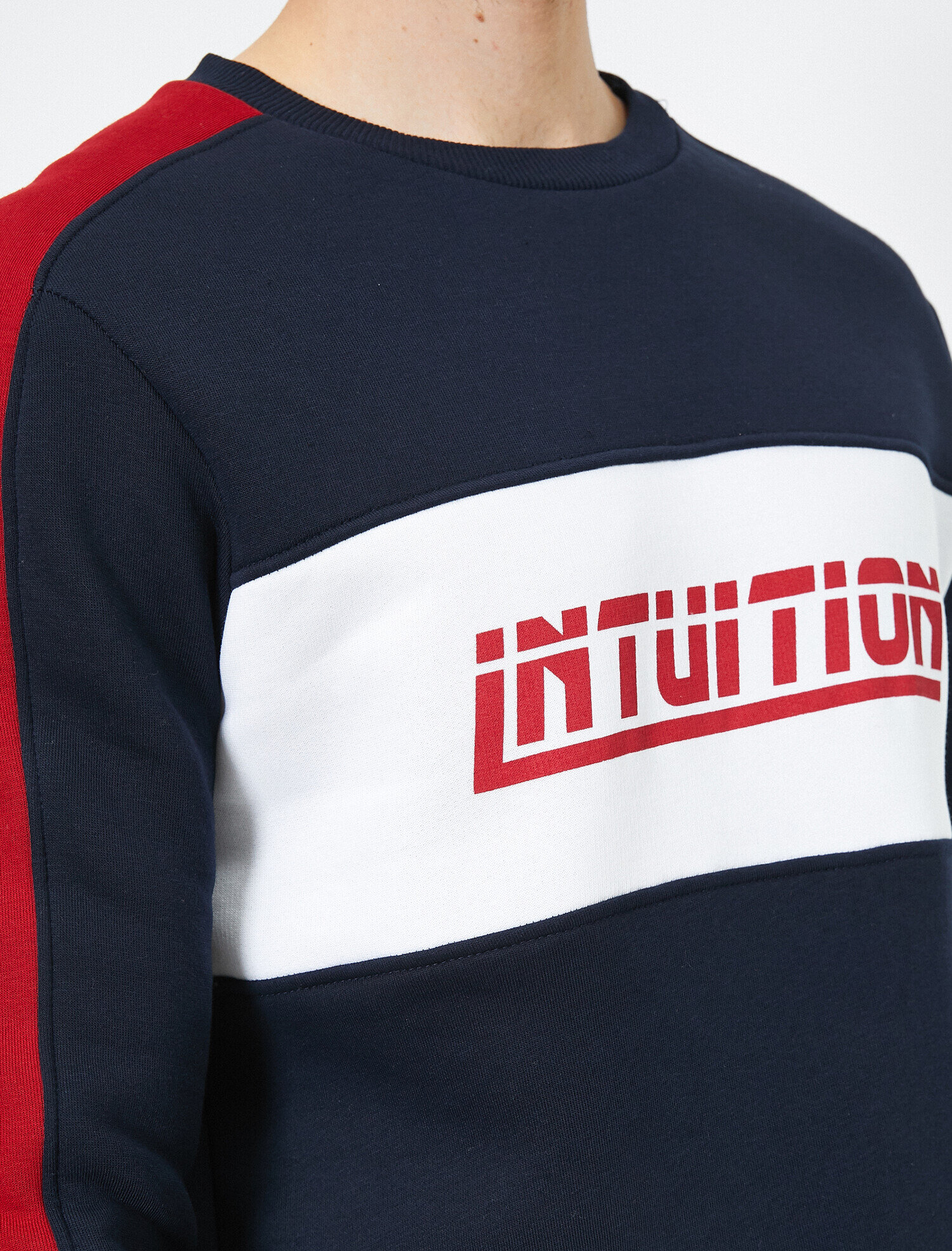   Bisiklet Yaka Uzun Kollu Baskılı Sweatshirt