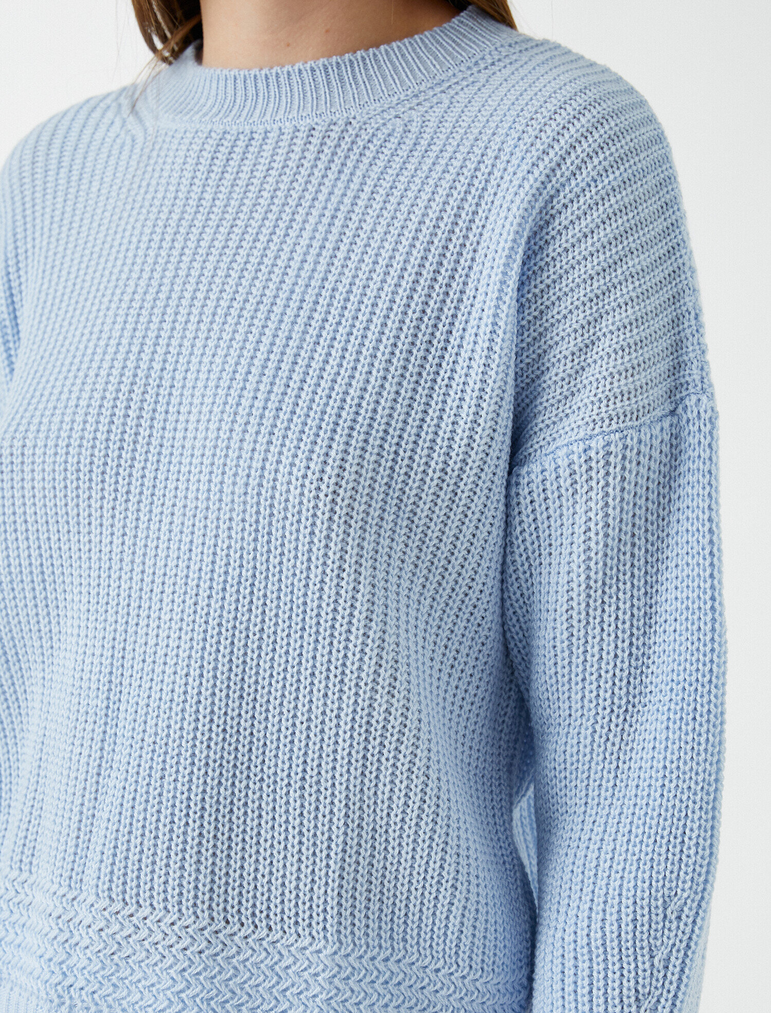   Bisiklet Yaka Triko Kazak Uzun Kollu