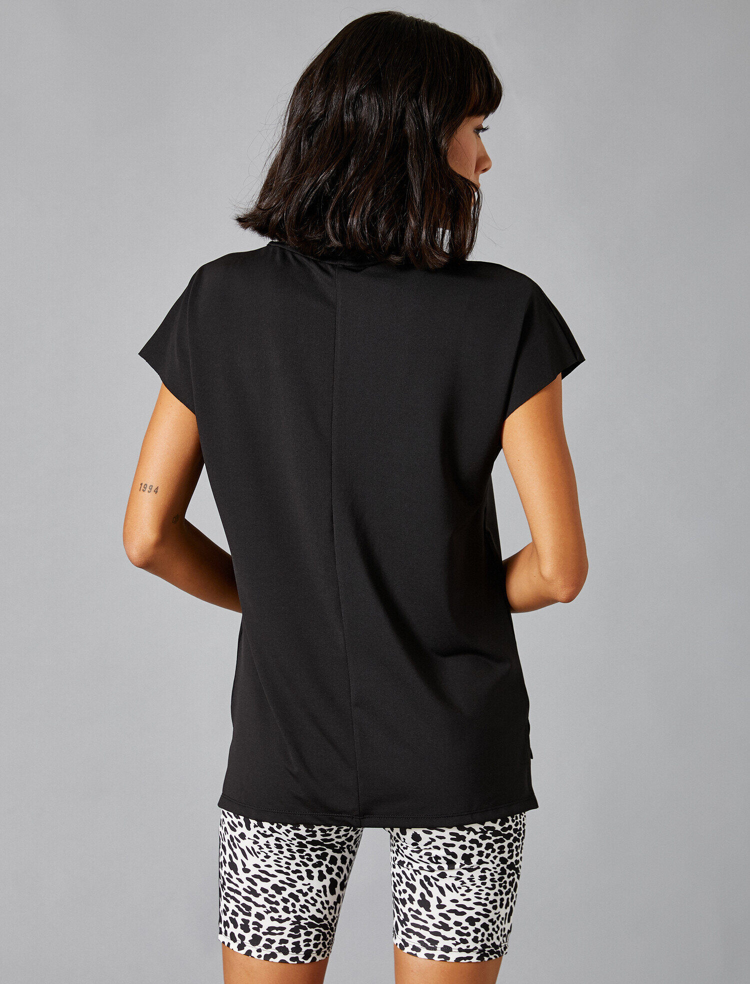   Spor Tişört Yazılı Kısa Kollu