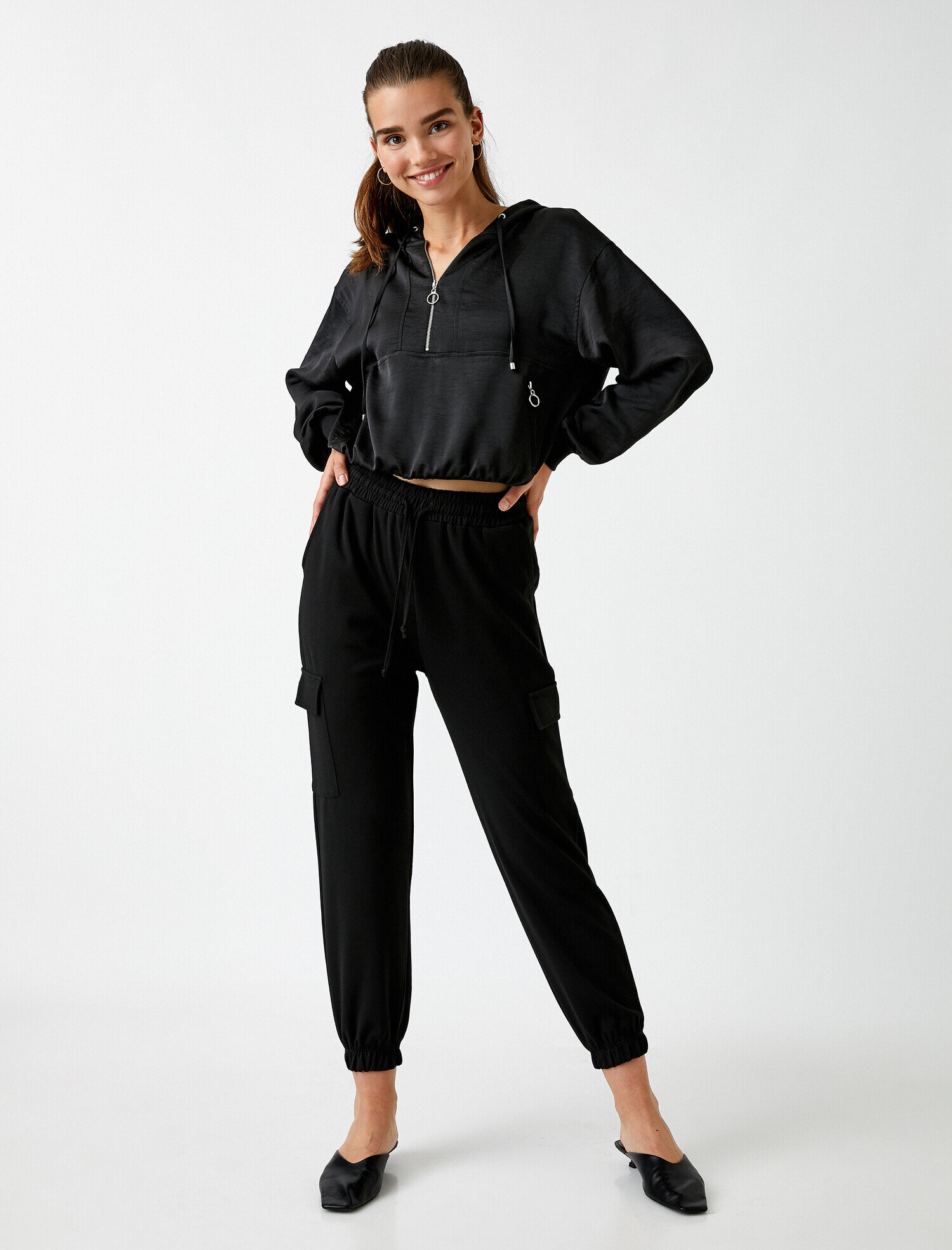   Jogger Pantolon Beli Paçası Lastikli