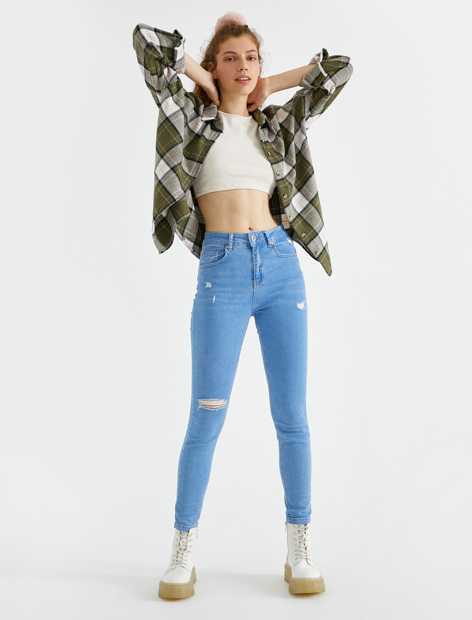   Yüksek Bel Dar Kesim Skinny Kot Pantolon - Carmen Jean