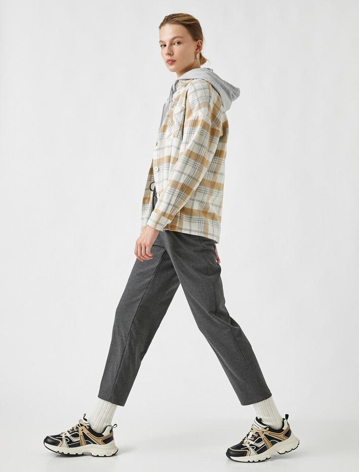  Belden Bağlamalı Havuç Pantolon