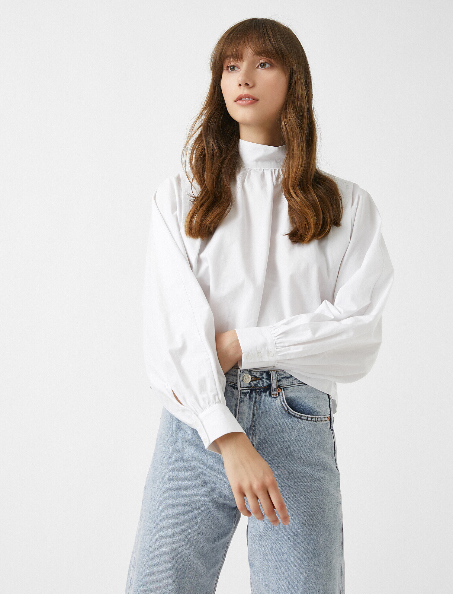   Hakim Yaka Bluz Pamuklu