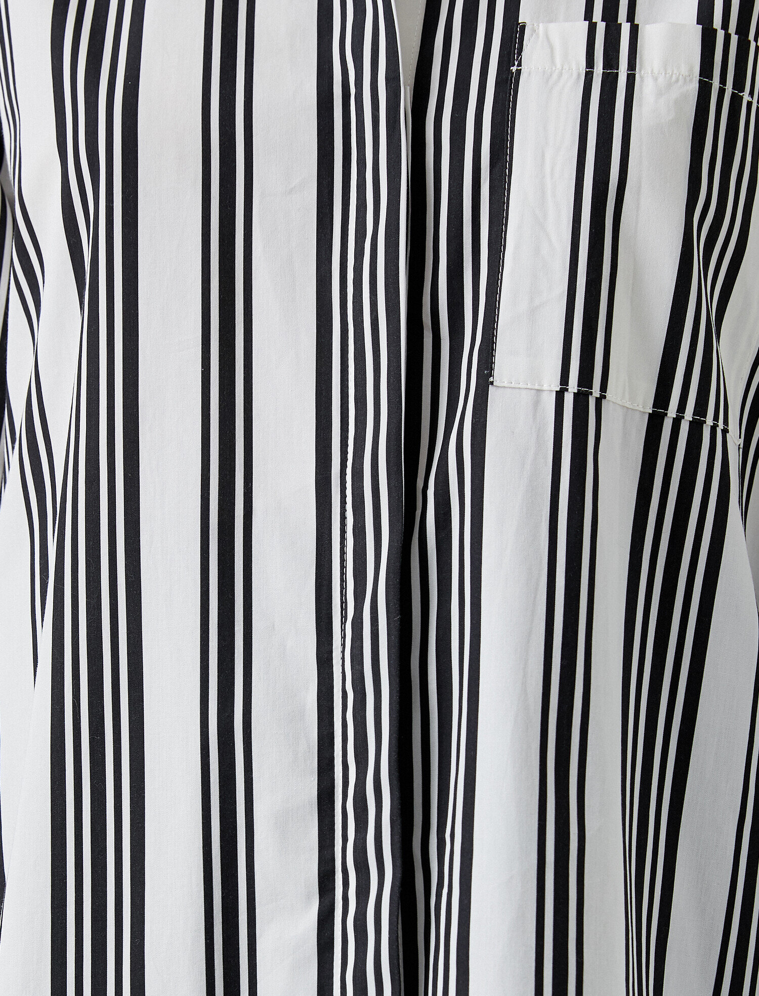   Çizgili Uzun Kollu Gömlek Pamuklu