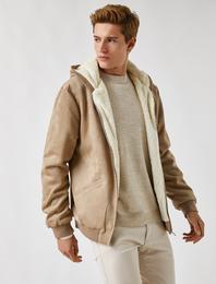 Kapüşonlu Şerpalı Mont