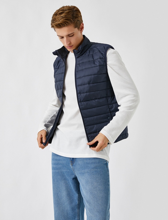  Kapitone Şişme Anorak Yelek