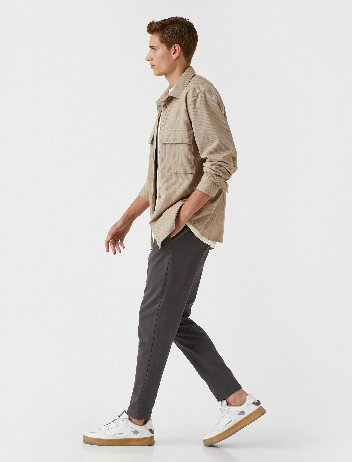   Tapered Fit Gabardin Pantolon