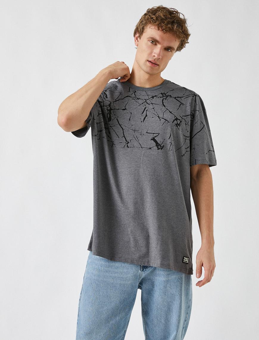   Oversize Desenli Tişört