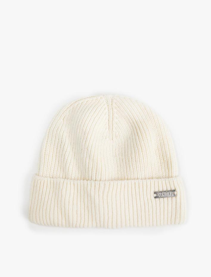 Erkek Metal Logo Detaylı Bere