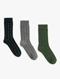 Noktalı Soket Çorap Seti Çoklu Pamuklu