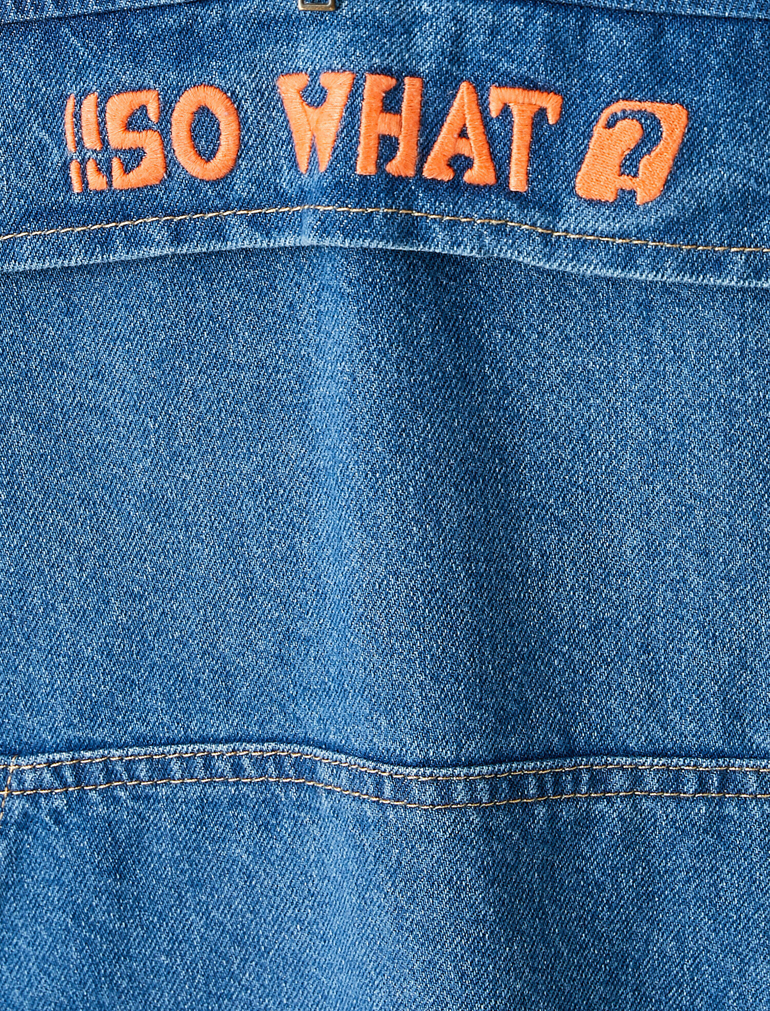   Kapüşonlu Kot Mont Yarım Fermuarlı Cepli