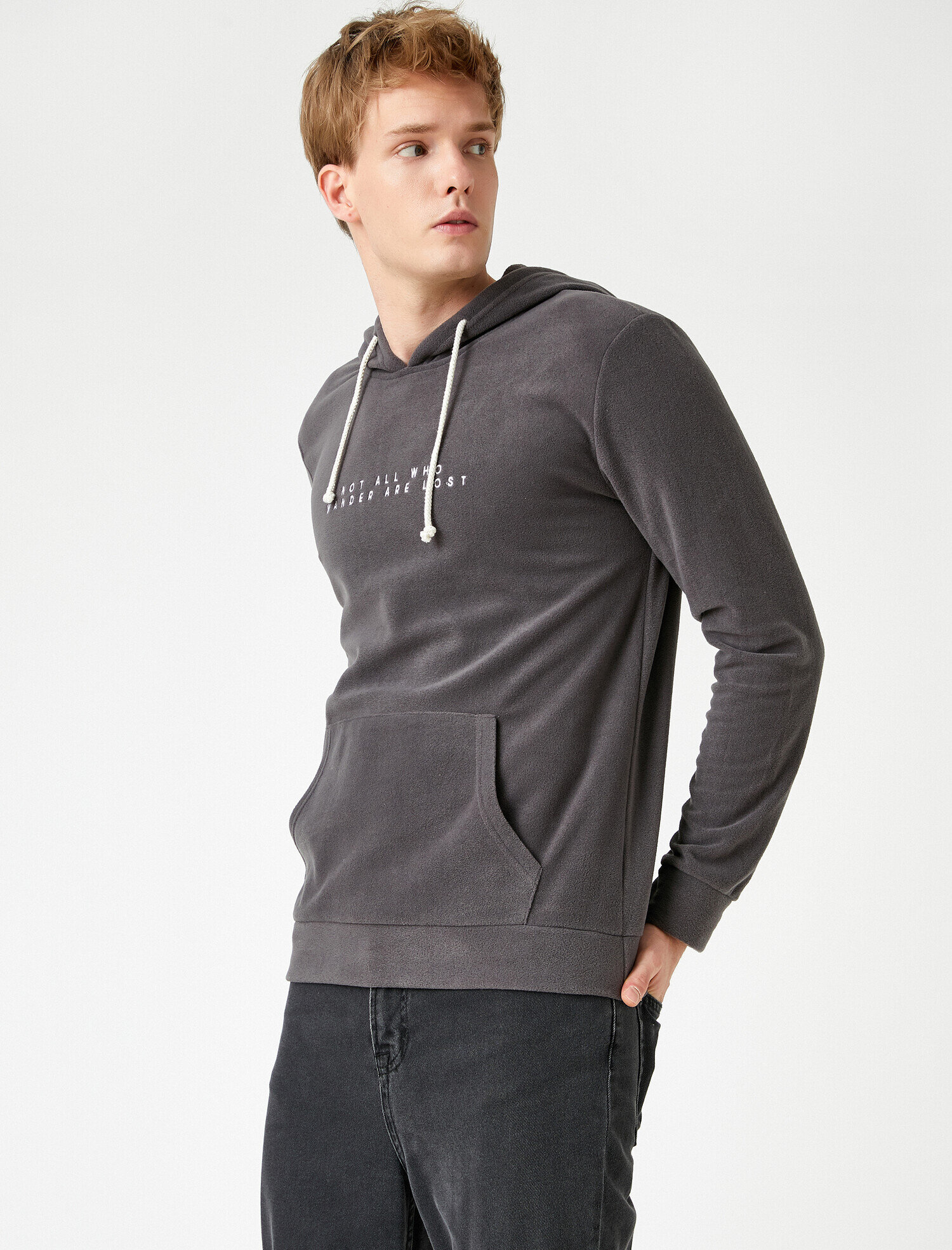   Kapüşonlu Polar Sweatshirt