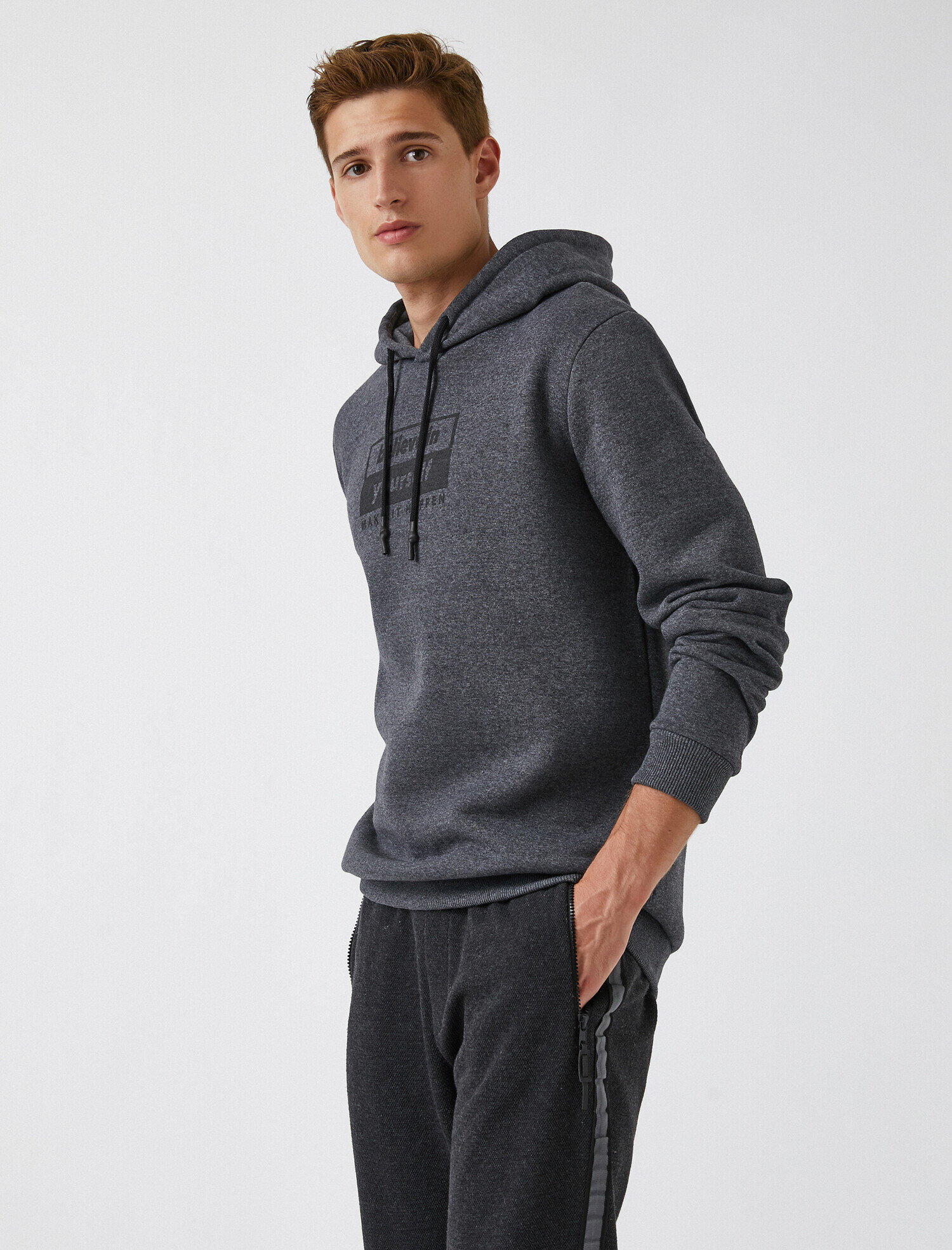   Baskılı Sweatshirt Kapşonlu