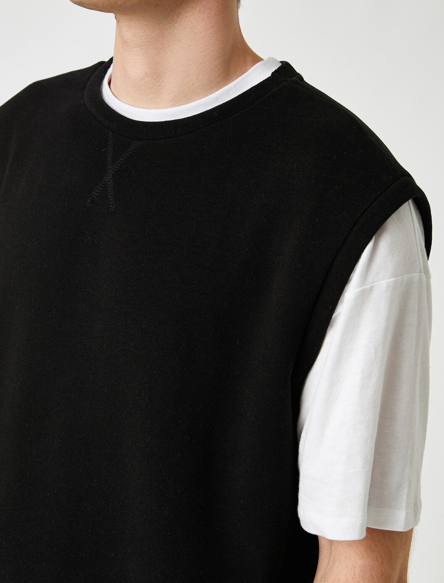 Kolsuz Sweatshirt Bisiklet Yaka