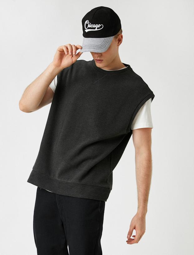   Kolsuz Sweatshirt Bisiklet Yaka