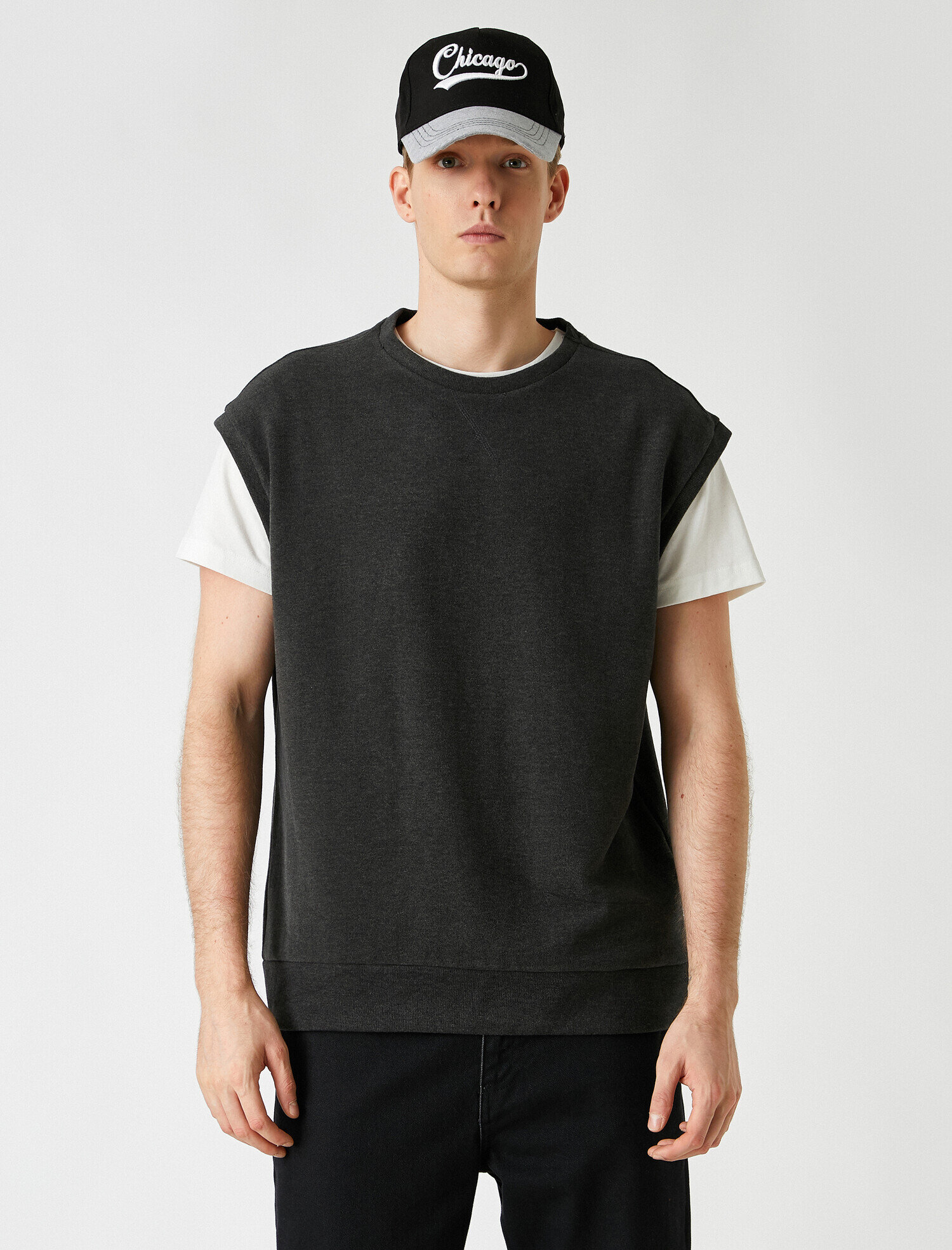   Kolsuz Sweatshirt Bisiklet Yaka