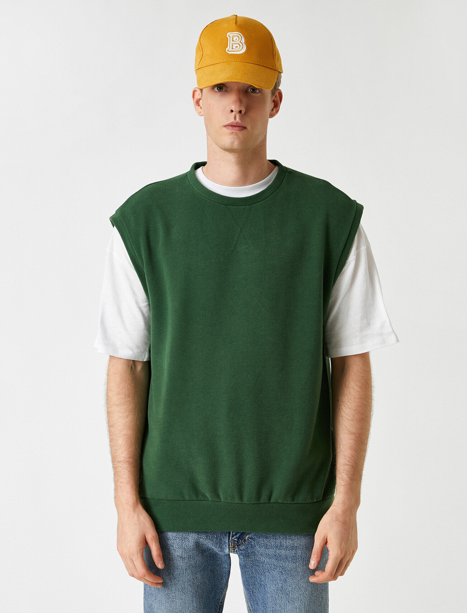   Kolsuz Sweatshirt Bisiklet Yaka