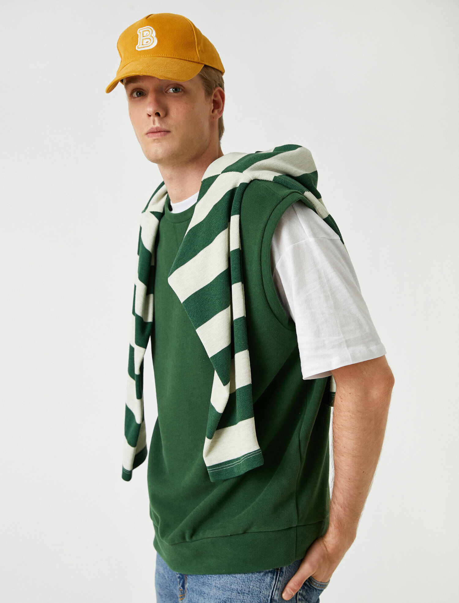   Kolsuz Sweatshirt Bisiklet Yaka